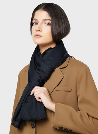 Logo Detailed Scarf