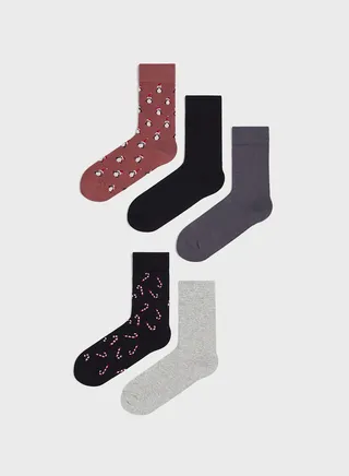5 Pack Crew Socks