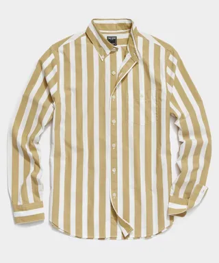 Slim Fit Favorite Poplin in Yellow Butcher Stripe