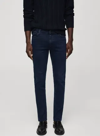 Straight Fit Rinse Wash Jeans