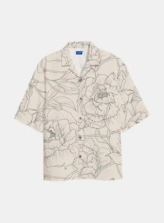 Relaxed Fit Floral All Over Print Resort Shirt