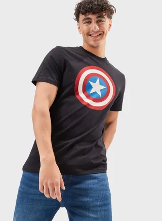 Captain America Print T-Shirt
