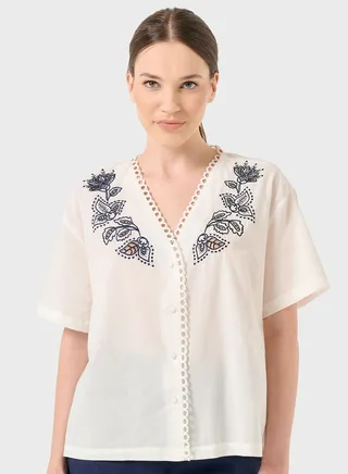 Printed Button Down Shirt