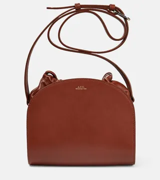 Demi-Lune Pochon leather shoulder bag