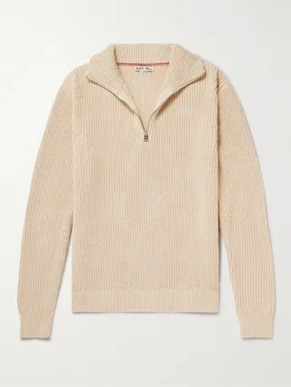 Half-Zip Cotton Sweater