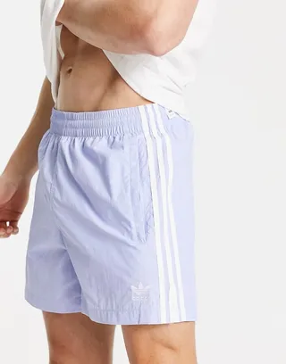 adidas Originals House Of Adicolor Sprinter shorts in blue