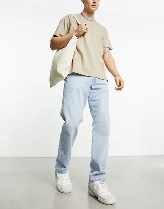 Jack & Jones Intelligence Chris relaxed fit jeans in vintage light wash