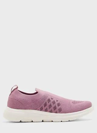Textured Slip-On Walking Shoes