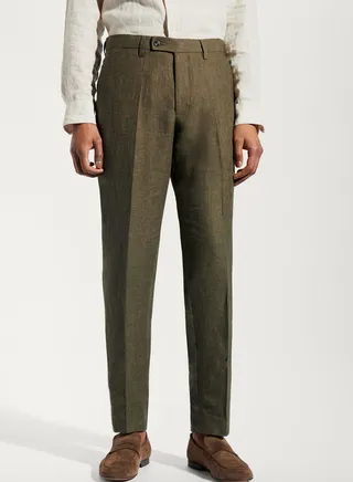 Essential Linen Slim Fit Trousers