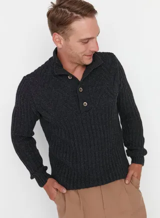 Knitted Button Sweater
