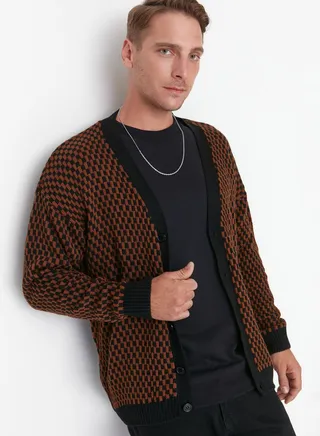 Knitted V-Neck Cardigan