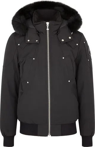 Moose Knuckles Ballistic Black Twill Bomber Jacket