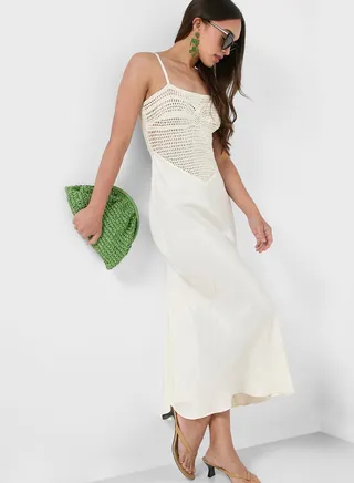 Strappy Openwork Dress