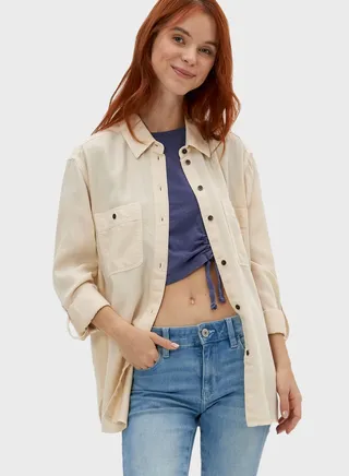 Pocket Detail Button Down Shirt