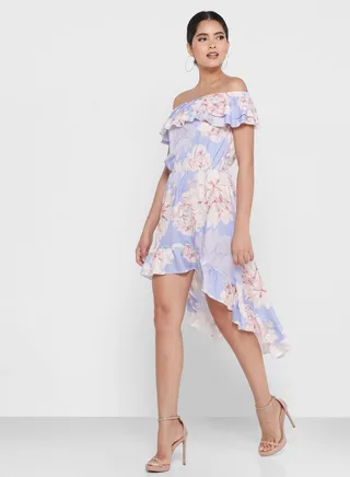 Floral Off Shoulder Dress