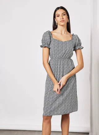 Floral Print Mini Dress
