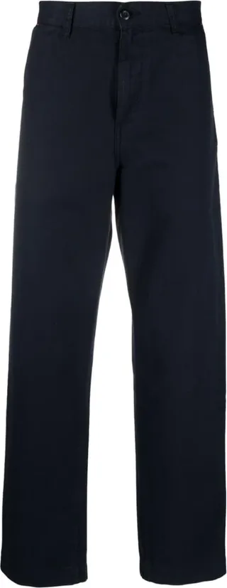 Straight-Leg Cotton Trousers