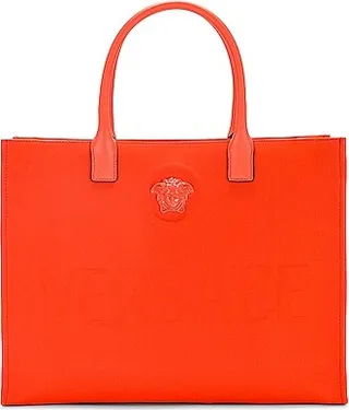 VERSACE Frequenza Tote Bag in Orange