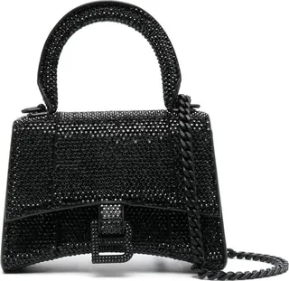 Hourglass crystal-embellished mini bag