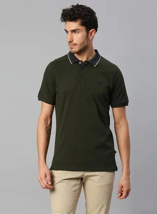 Tipping Detail Slim Fit Polo with Short Sleeve
