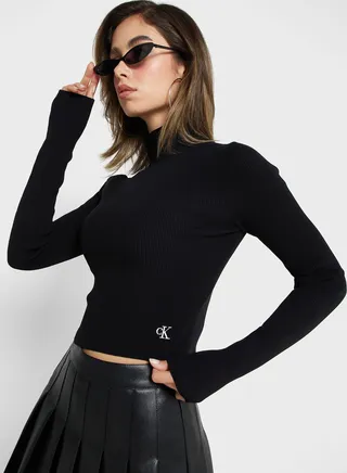 High Neck Knitted Sweater