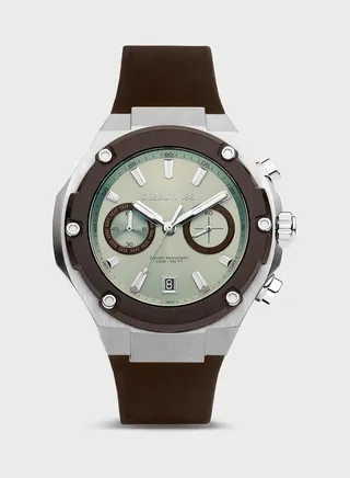 Silicone Strap Analog Watch