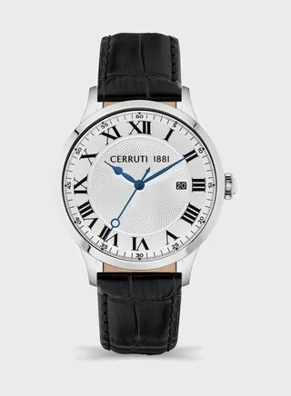Leather Strap Analog Watch