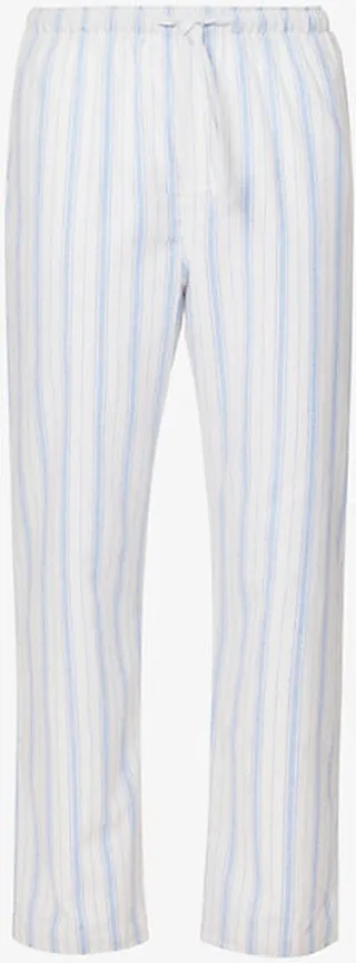 ens Blue Kelburn Checked Cotton Pyjama Trousers