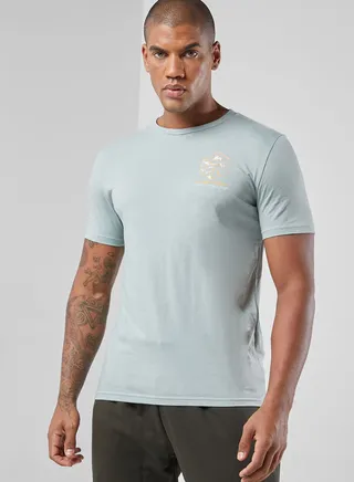 Run Gradient Grid T-Shirt