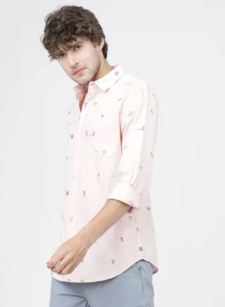 All Over Print Shirt with Long Sleeves