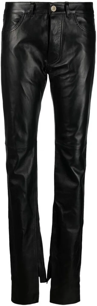 THE ATTICO- High Waist Leather Trousers