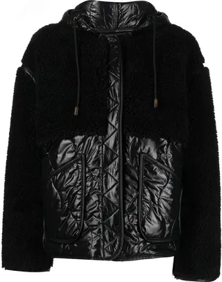 Quilted Faux Shearling Jacket