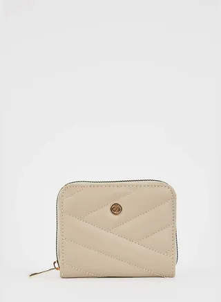 Faux Leather Zip On Wallet