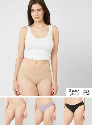3 Pack Body Soft High Leg Knickers