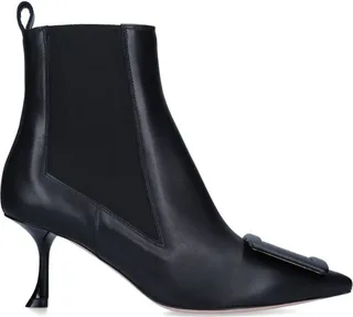 Roger Vivier Leather Viv' In The City Ankle Boots 65