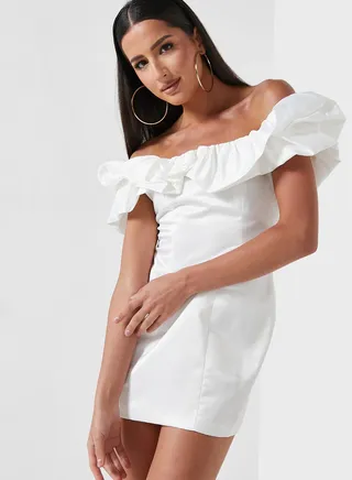 Puff Sleeve Bodycon Dress