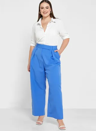 Wide Leg High Waist Trousers