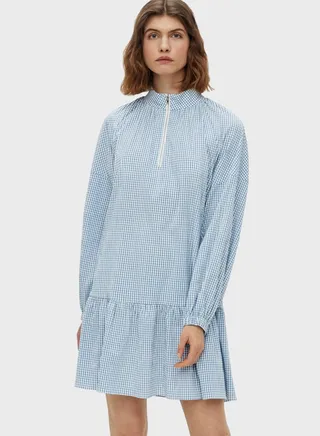 Peplum Zip Detail Dress