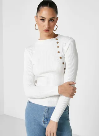 Button Front  Sweater