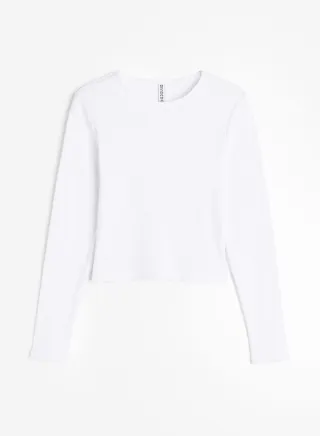 Ribbed Round Neck Top