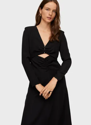 Cut Out Detail Knitted Dress