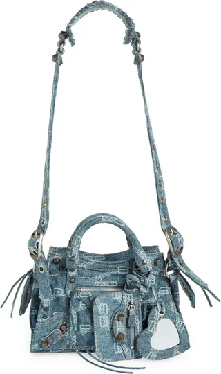 Extra Small Cagole Denim Crossbody Bag