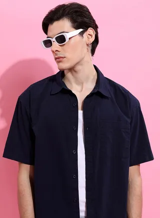 Oversized Solid Drop Shoulder Shirt