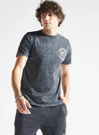 Text Print Crew Neck T-Shirt