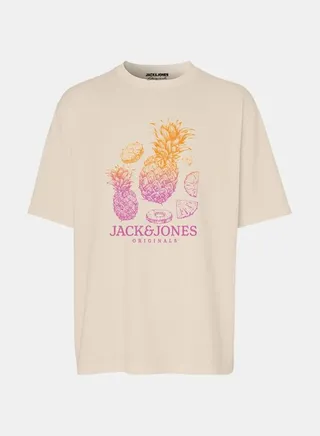 Pineapple Print Crew Neck Regular Fit T-Shirt