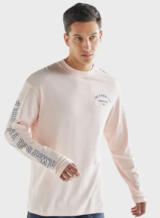 Graphic Print Crew Neck T-Shirt