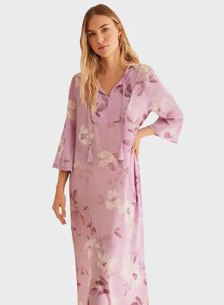 Floral Printed Kaftan Dress