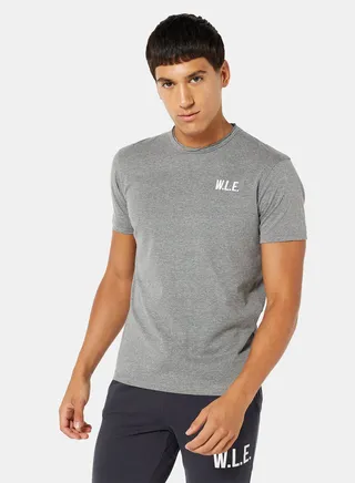 Eco-Friendly Essential Slogan Crew T-Shirt