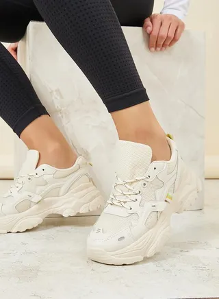 Chunky Sole Mesh Insert Sneaker