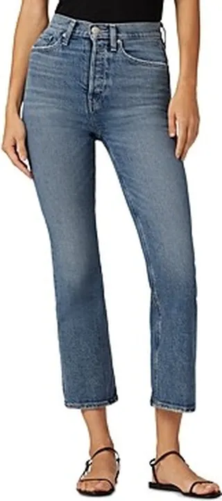 Hudson Faye Ultra High Rise Cropped Bootcut Jeans in Canal